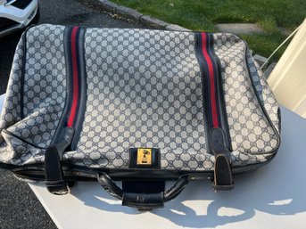 Navy Blue Vintage Gucci Suitcase Luggage