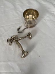 Sterling Silver Rattles And Cup