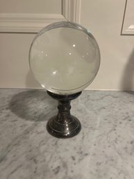 Crystal Ball On Silver Plated Stand