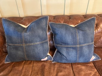 Pair Of Ralph Lauren Denim Pillows