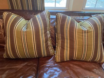 Pair Of Striped Pillows
