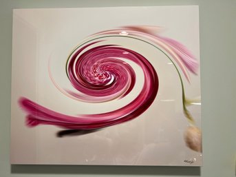 Orchid Abstract Photograph Printed On Aluminum By Morris Herstein