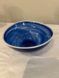 Zodax  Small Monte Carlos Alabaster Indigo Glass Bowl