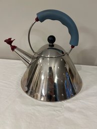 Alessi 9093 Red Bird Whistle Stainless Tea Kettle