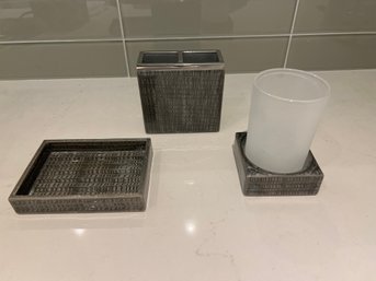 3 Piece Kassatex Delano Bathroom Accessories