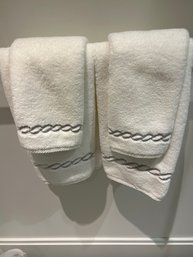 Set Of 4 Matouk Classic Chain Towels In Grey 2 Of 2