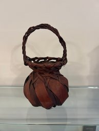 Antique Japanese Bamboo Woven Basket