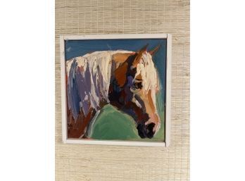 Small Oil On Canvas Of Horse Signed CYNDRA 2 Of 2