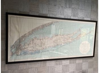 Framed Map Of Long Island New York