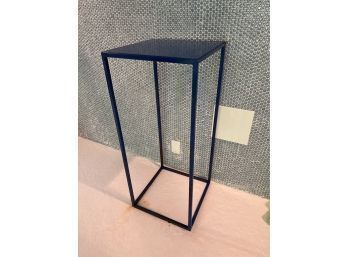 Blue Metal Table /Pedestals 2 Of 3