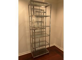 Glass And Chrome Shelving Unit 2 Of 2