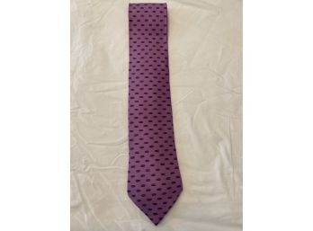 Purple And Aubergine Silk Herms Tie