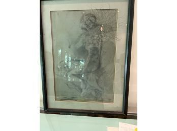 Framed Drawing Of Woman