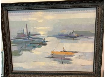Paul VIautman Oil Painting Of Boats