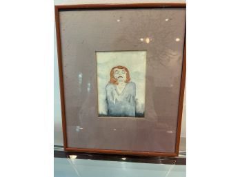 Watercolor In Glass Of Woman