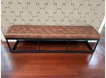 CB2 Leather Bench