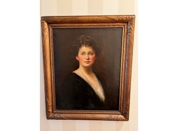 Antique Framed Oil Painting Of Woman, Unknown Artist