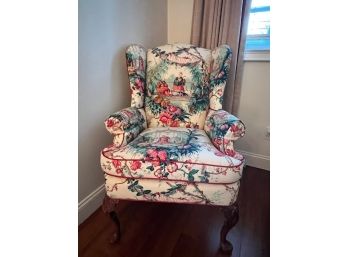 Beautiful Hunt Galleries Floral Upholstered Chair And Ottoman