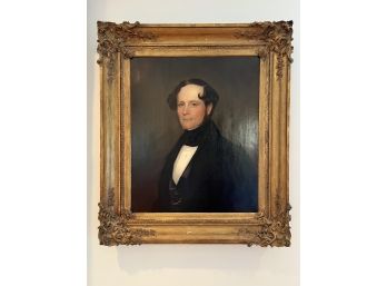 Antique Framed Oil Painting Portrait Of Gentleman, Unknow Artist