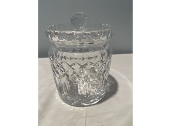 Waterford Crystal Biscuit Barrel Jar With Lid In Vintage Lismore Pattern