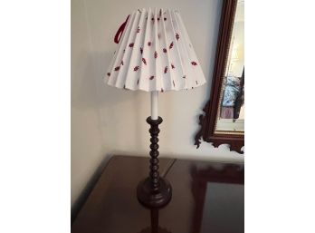 Pair Of Turned Wood Table Lamps