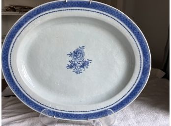 Antique Blue And White Platter
