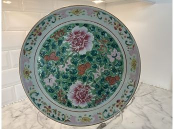 LATE 19th ANTIQUE CHINESE FAMILLE ROSE DISH ,  QING DNASTY CHINA