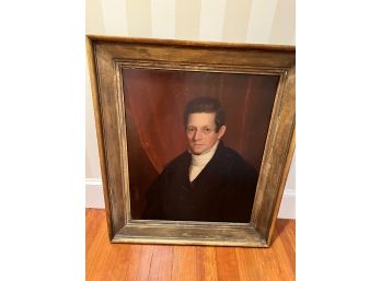 Framed Oil Painting On Board Of A Gentleman With Glasses