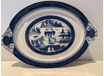 Blue Canton 16' Oval Serving Platter By Mottahedeh
