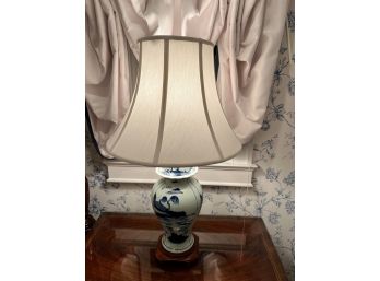 Pair Of Blue And White Ceramic Table Lamps