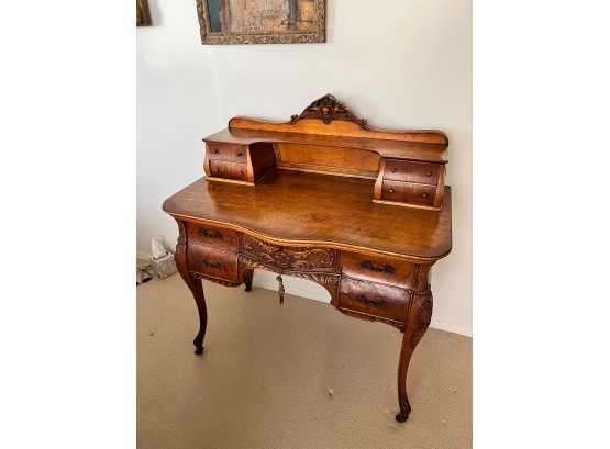French Louis XV Style Rosewood Lady's Vanity Or Writing Desk