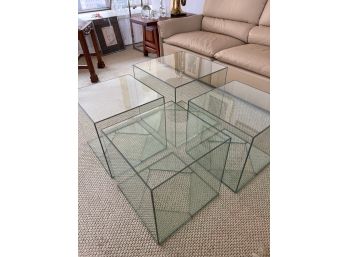 Set Of Four Glass Cubes