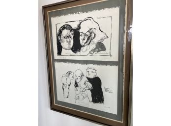 Framed Print Of Two Drawings