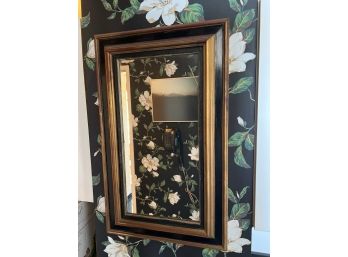 Small Black And Gold Painted Mirror