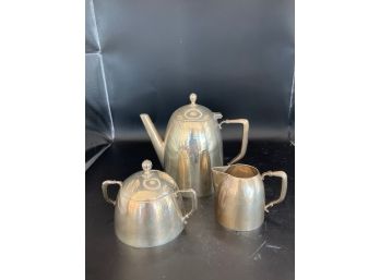 Sterling Tea Pot, Cream & Sugar Set