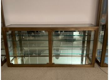 Brass And Glass Low Display Cabinet