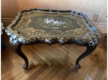 Exquisite Marquetry Tray Table