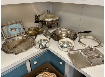 Large Collection Of Silver Plated Items As Pictured