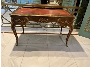 French Louis XVI Ormolu Writing Desk With Leather Top