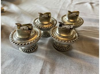 Set Of 4 Vintage Sterling Lighters