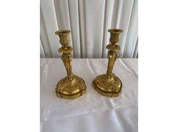 Pair Of Louis XVI Ormolu Bronze Candles