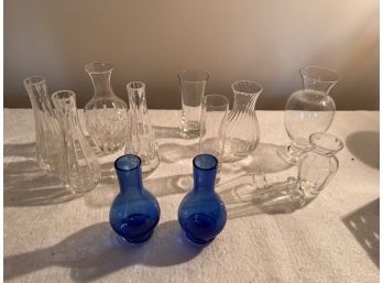 Crystal And Glass Bud Vases