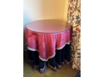 Skirted Table With Glass Top