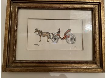 Framed Print Of Horse And Buggy