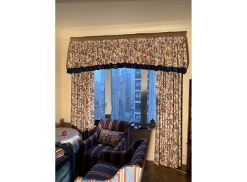 Set Of Drapes And One Throw Pillow