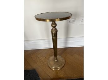 Brass And Granite Side Table