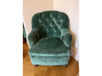 Tufted Green Velvet Lounge Chair