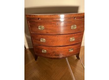 George III Mahogany Bowfront Chest Of Drawers