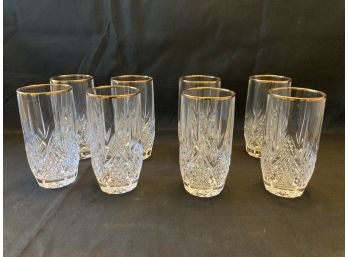 8 Crystal Tall Glasses