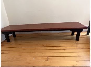 Antique 19c Japanese Lacquer Crushed Shell Top Bench/table